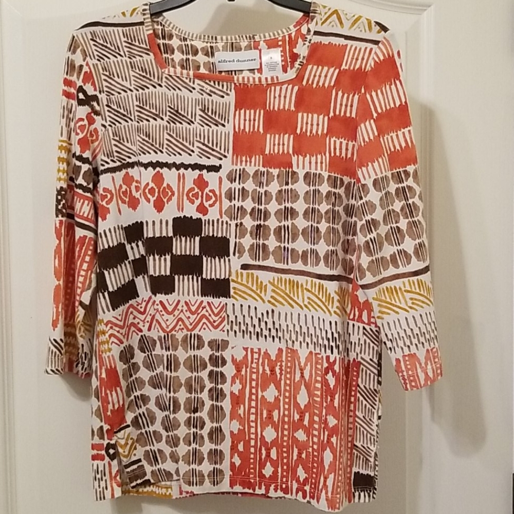 Alfred Dunner 3/4 Sleeve Top Size S